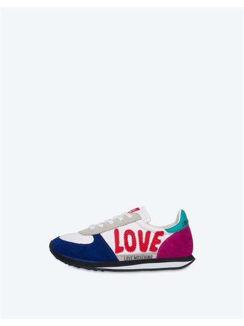 SNEAKERD.WALK25 BIAN/GHIACCIO/ROSSO LOVE MOSCHINO | JA15322G1EIN2/10C